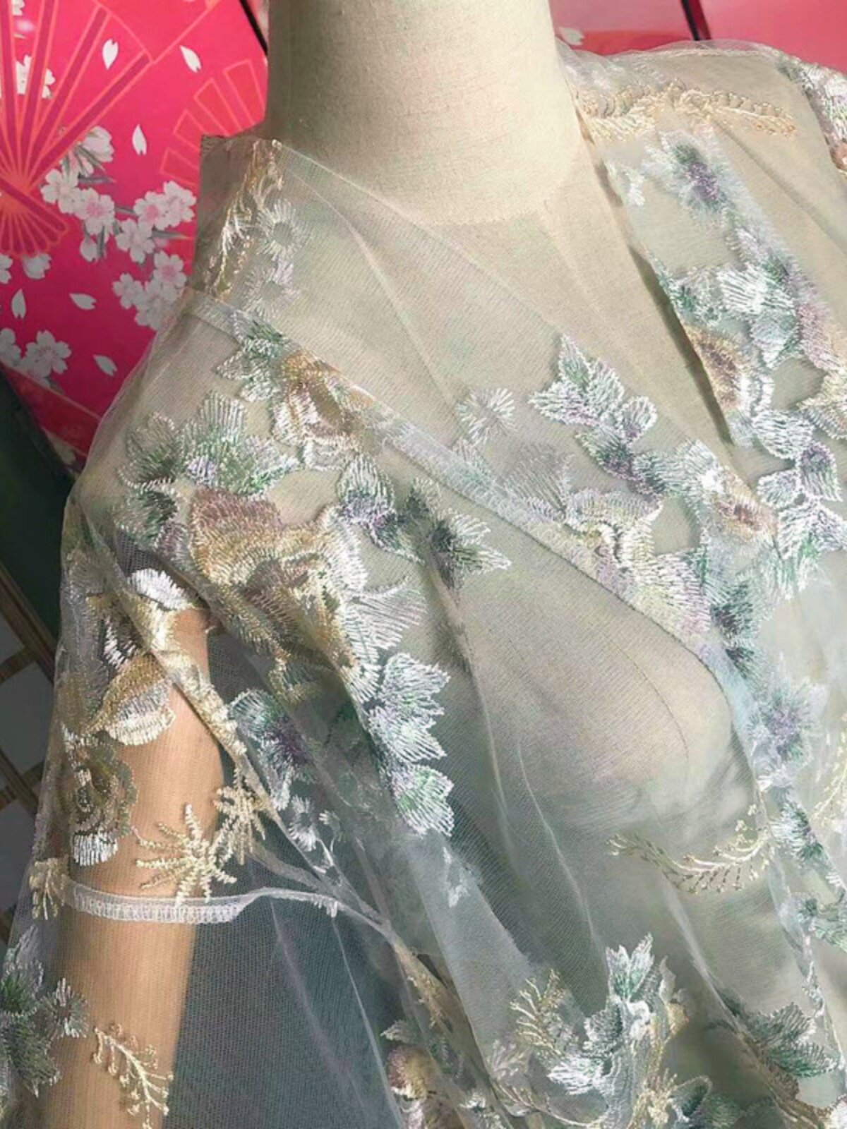 Japanese Style Sheer Floral Em - огляд і ціна Kimono Sheer Floral