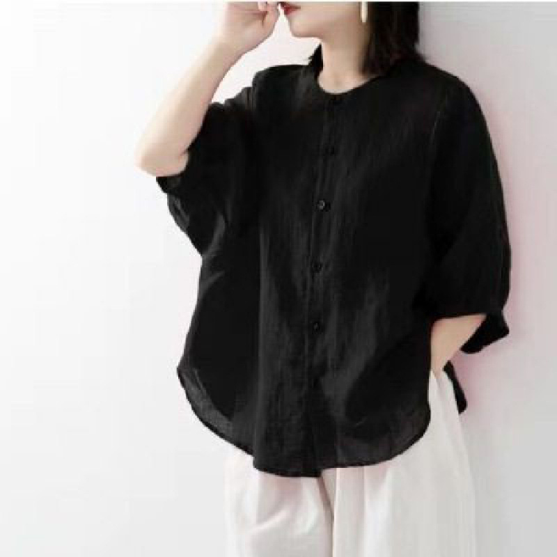Cotton and linen shirt women's - огляд і ціна Blouse Off Shoulder
