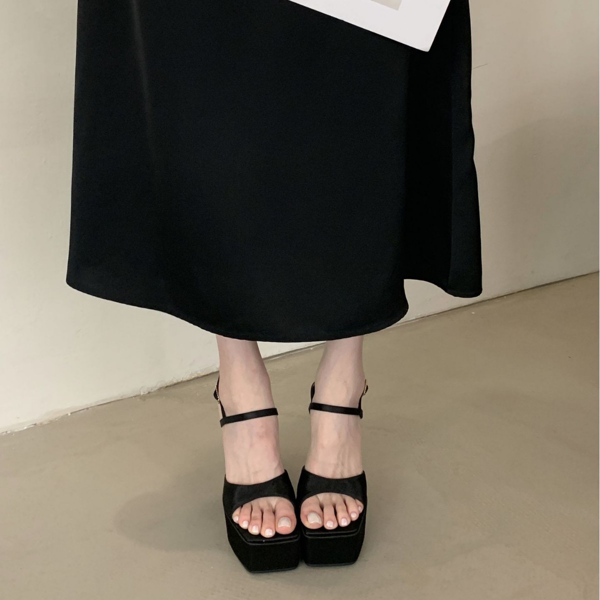 2026 Women's Black Strappy Pla - огляд і ціна Sandal Strappy Heeled